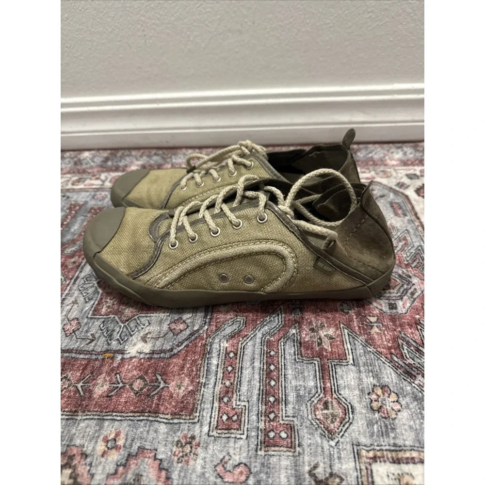 Patagonia Hemp Lace Up Shoes Patrol‎ Sneakers green Olive Woman 8.5 New